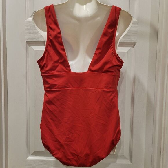 Andie The Mykonos One Piece. Cherry red, large - Picture 4 of 11